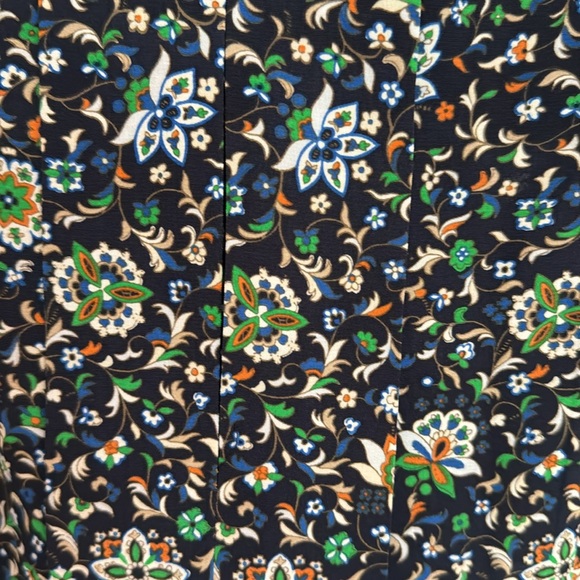 Tory Burch printed ruffle shell top soleil navy - Picture 4 of 8